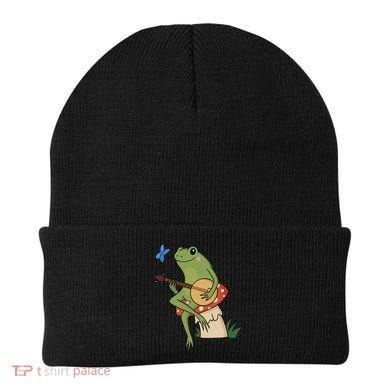Cottagecore Aesthetic Frog Banjo Beanie