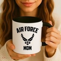 Cool Air Force Mom Gift Best Proud Military Veteran Women Funny Gift Coffee Mug thumb 3
