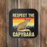 Capybara Art For Women Rodent Animal Lover Capybara Coaster thumb 0