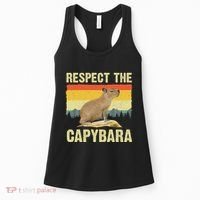 Capybara Art For Women Rodent Animal Lover Capybara Women's Tank Top thumb 0