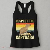 Capybara Art For Women Rodent Animal Lover Capybara Women's Tank Top thumb 3