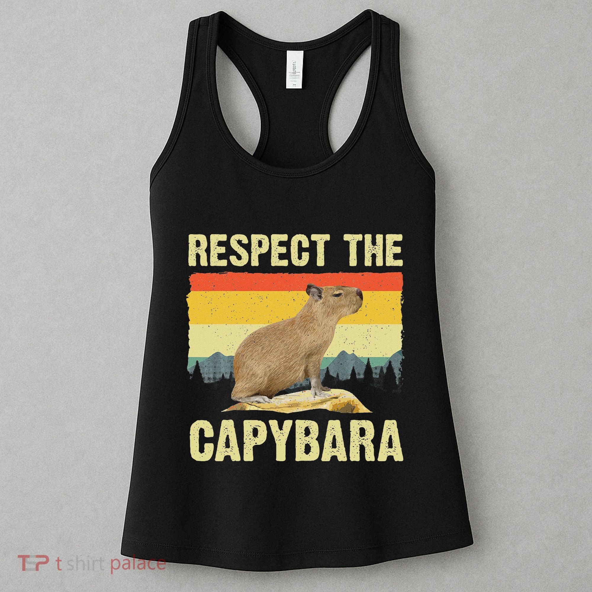 Capybara Art For Women Rodent Animal Lover Capybara Women's Tank Top