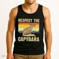 Capybara Art For Women Rodent Animal Lover Capybara Tank Top thumb 3