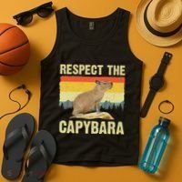 Capybara Art For Women Rodent Animal Lover Capybara Tank Top thumb 4