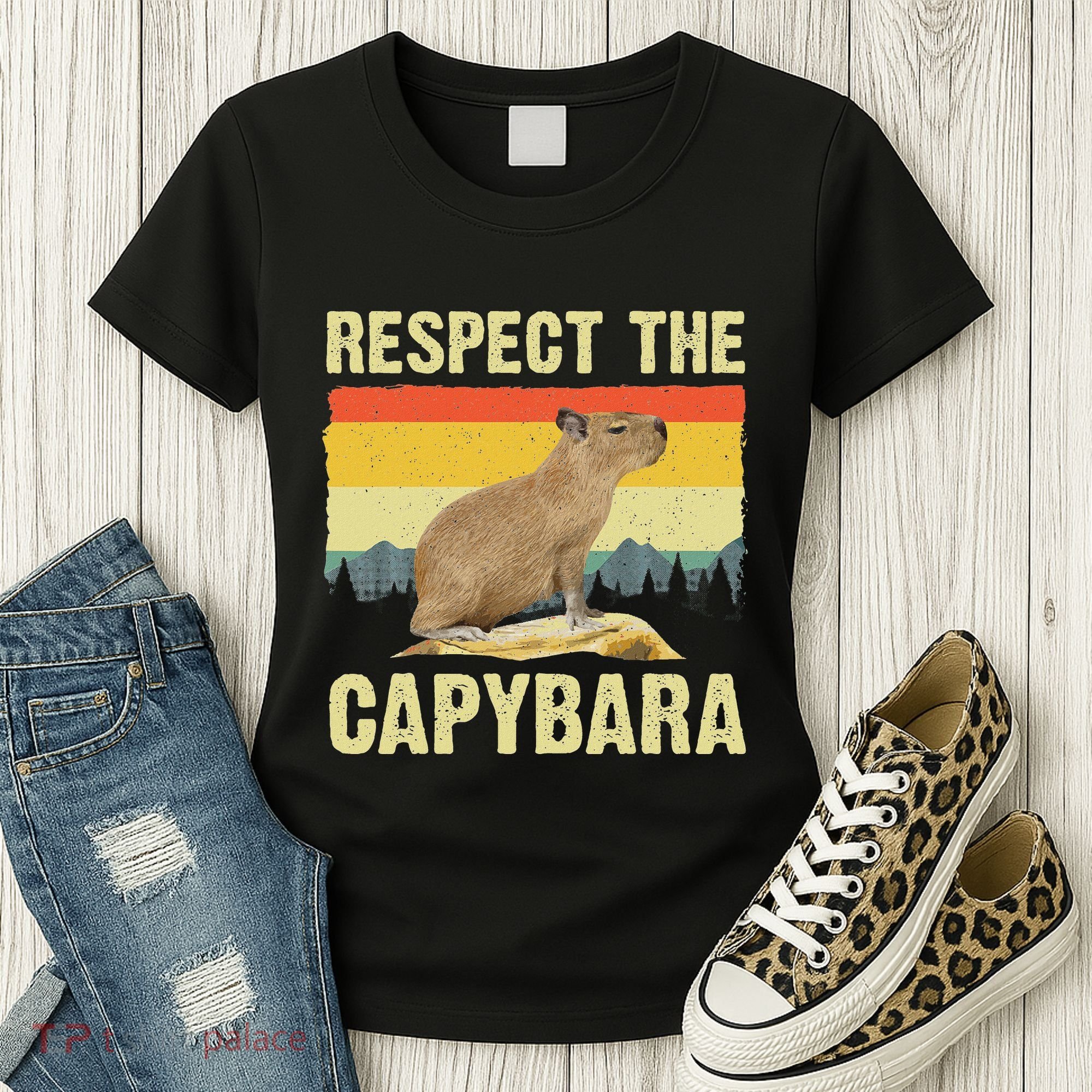 Capybara Art For Women Rodent Animal Lover Capybara Women's T-Shirt