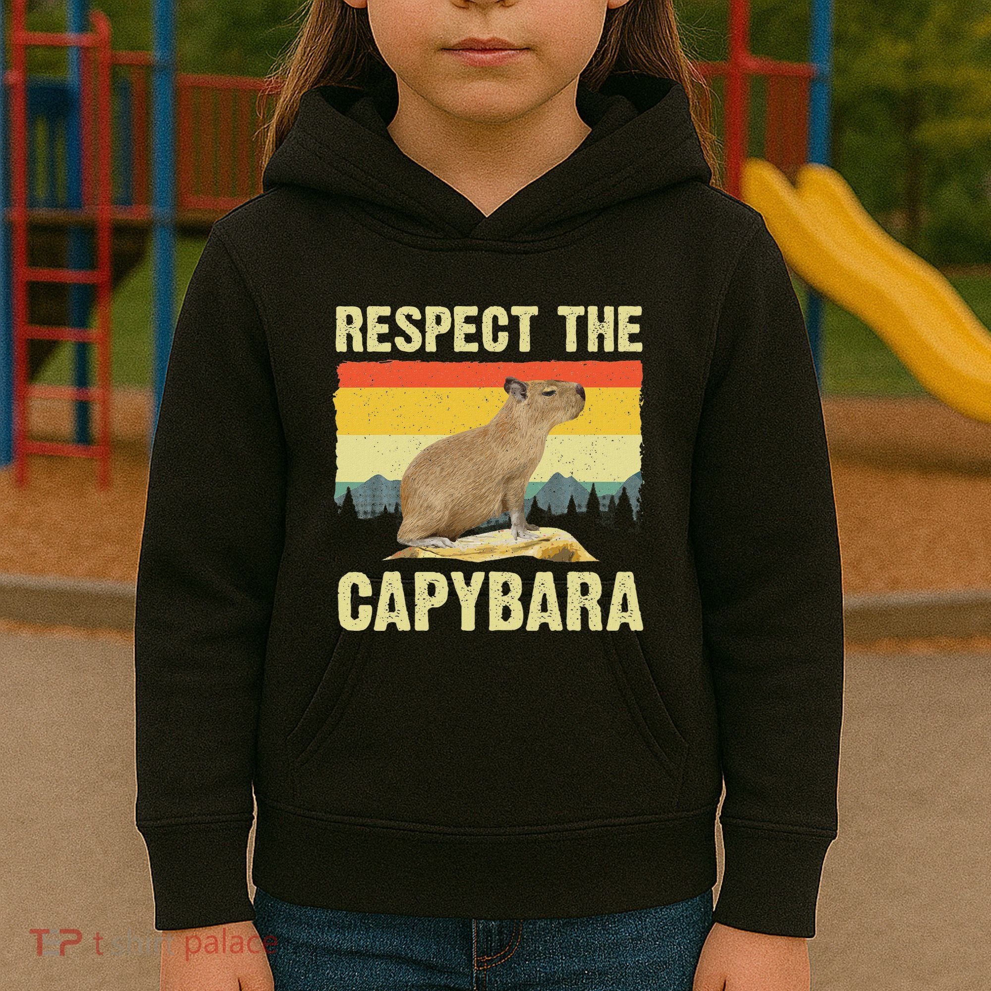 Capybara Art For Women Rodent Animal Lover Capybara Kids Hoodie