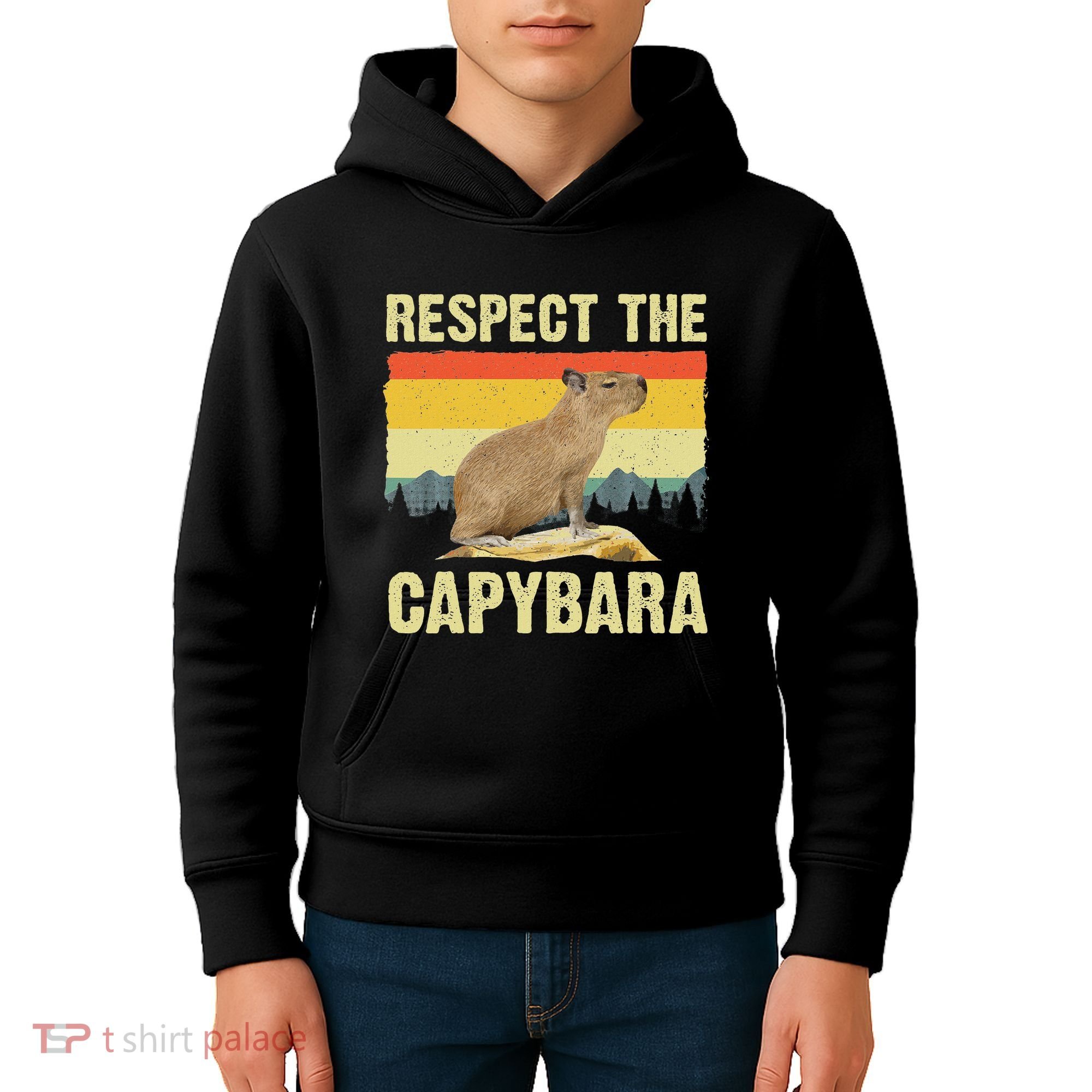 Capybara Art For Women Rodent Animal Lover Capybara Kids Hoodie