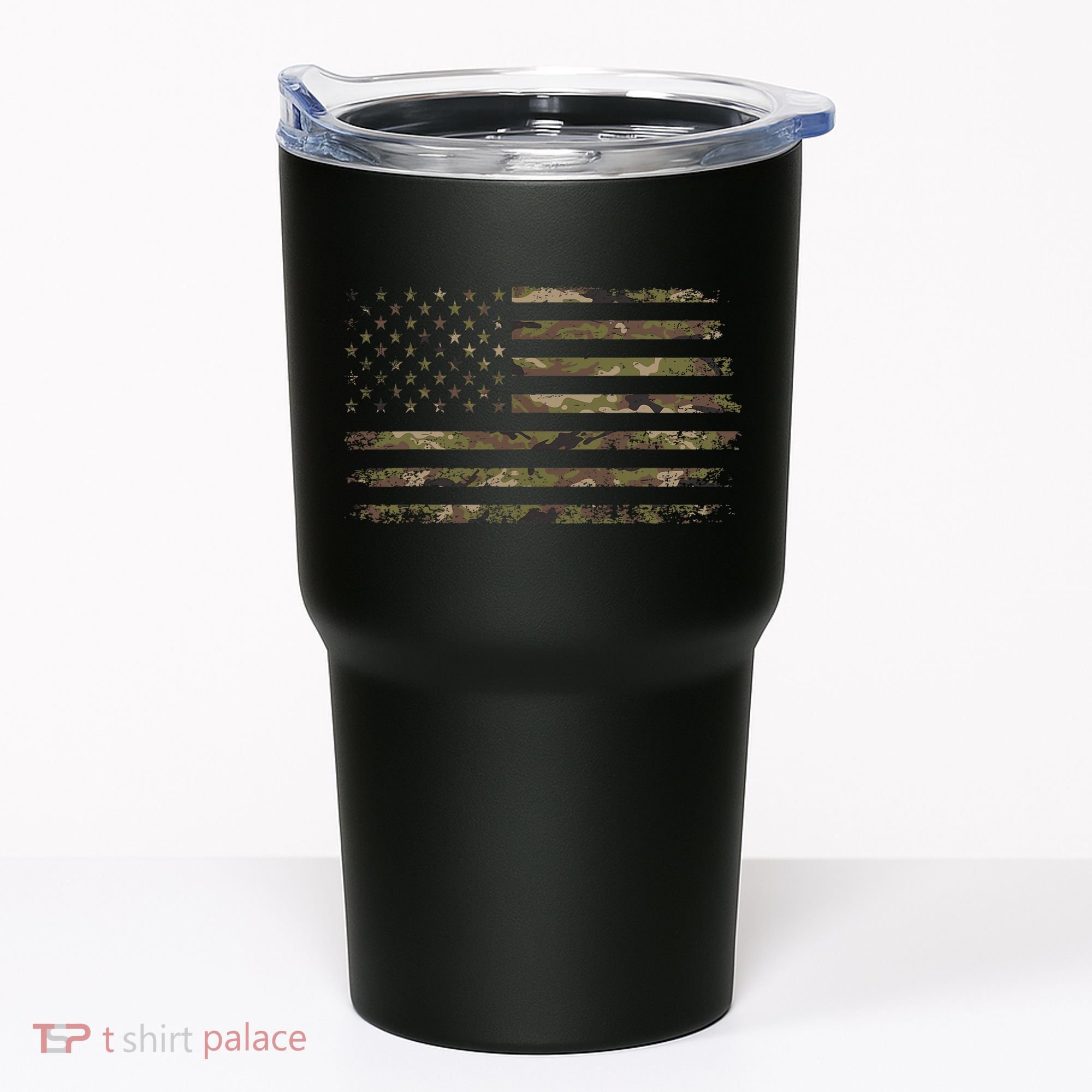 Camo American Flag Usa Camouflage Tumbler
