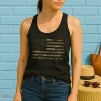 Camo American Flag Usa Camouflage Women's Tank Top thumb 2