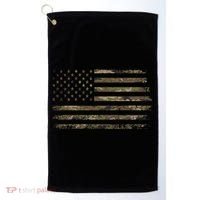 Camo American Flag Usa Camouflage Golf Towel thumb 0