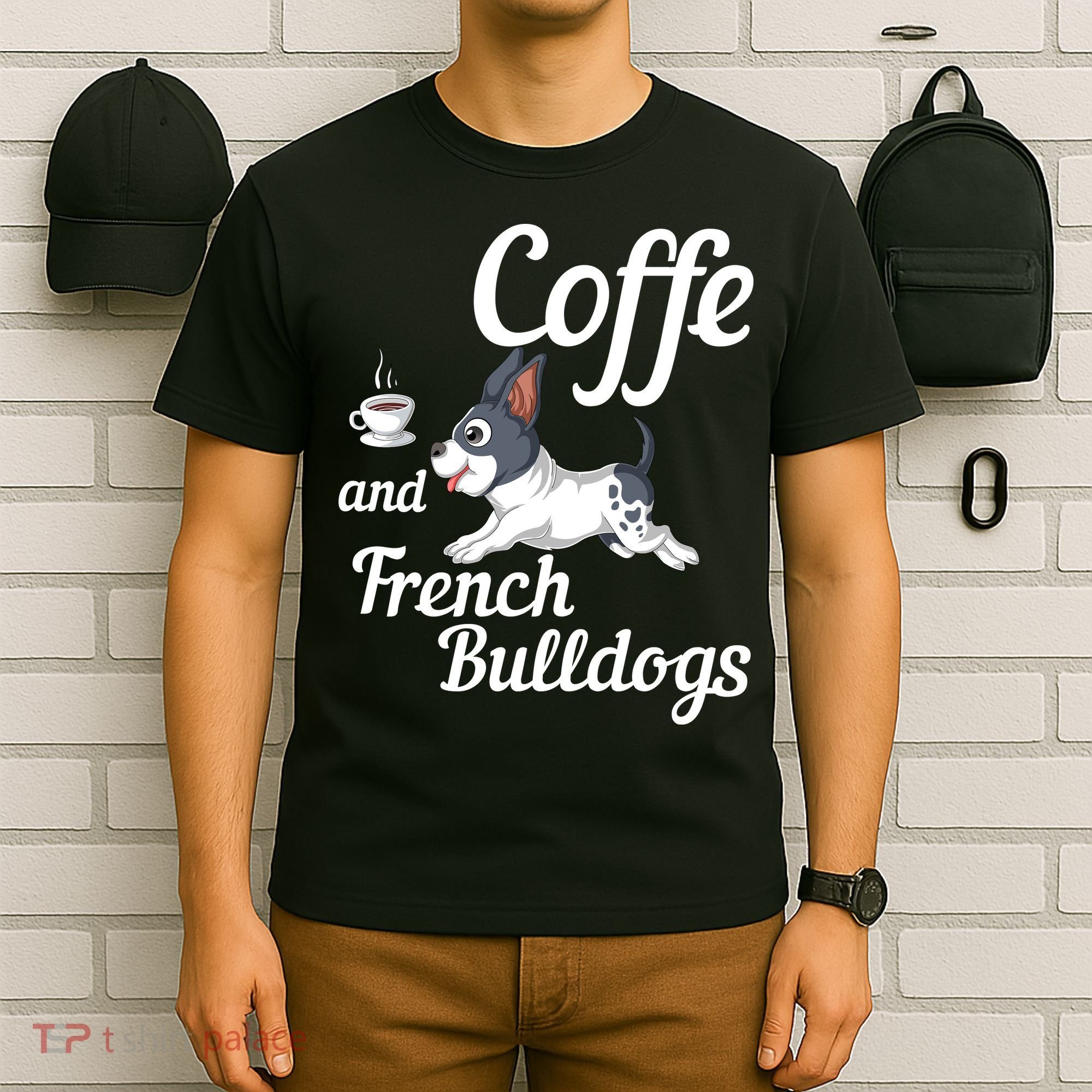 Coffee And French Bulldogs T-Shirt