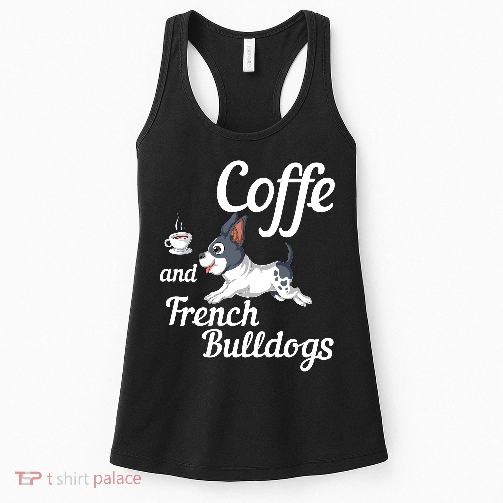 Coffee And French Bulldogs Women's Tank Top