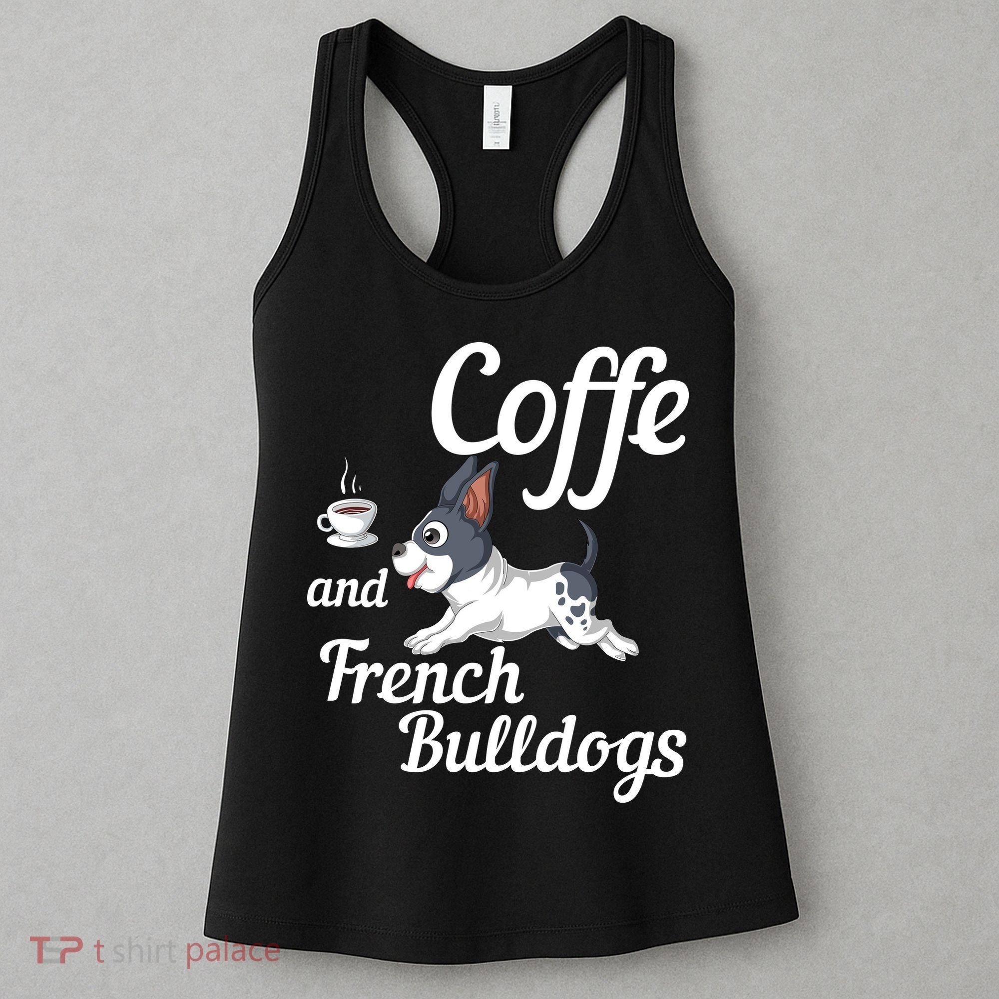 Coffee And French Bulldogs Women's Tank Top