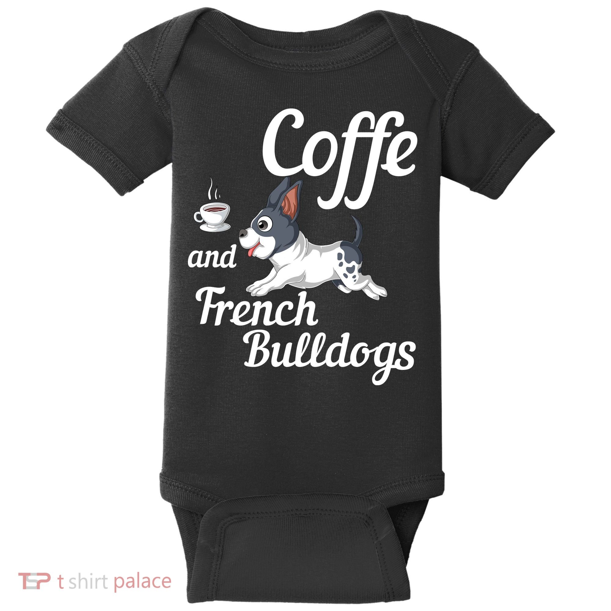 Coffee And French Bulldogs Baby Bodysuit