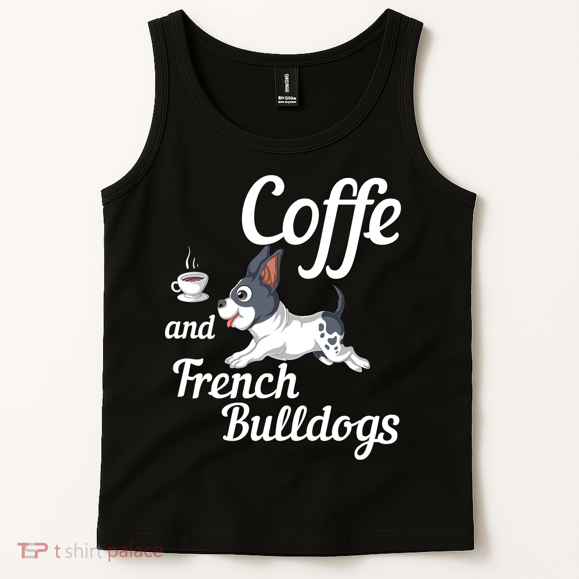 Coffee And French Bulldogs Tank Top