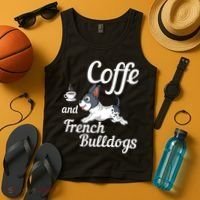 Coffee And French Bulldogs Tank Top thumb 4