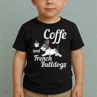 Coffee And French Bulldogs Toddler T-Shirt thumb 2