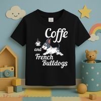 Coffee And French Bulldogs Toddler T-Shirt thumb 3