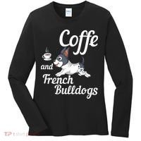 Coffee And French Bulldogs Women's Long Sleeve Shirt thumb 0