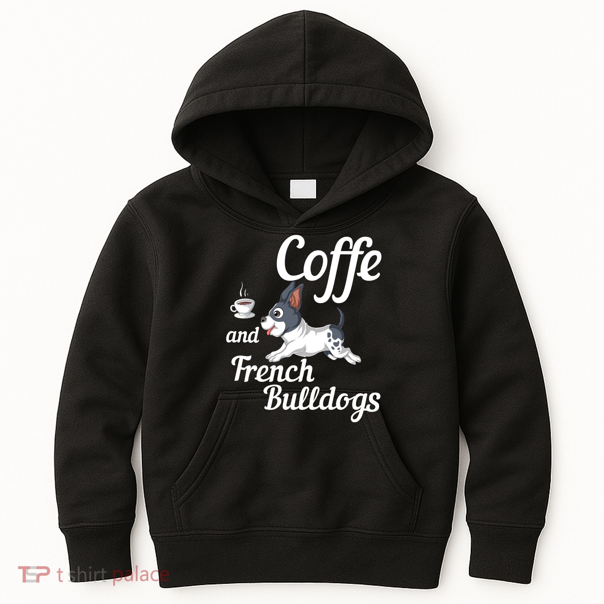 Coffee And French Bulldogs Kids Hoodie