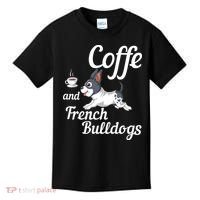 Coffee And French Bulldogs Kids T-Shirt thumb 0