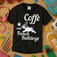 Coffee And French Bulldogs Kids T-Shirt thumb 3