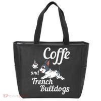 Coffee And French Bulldogs Tote Bag thumb 0