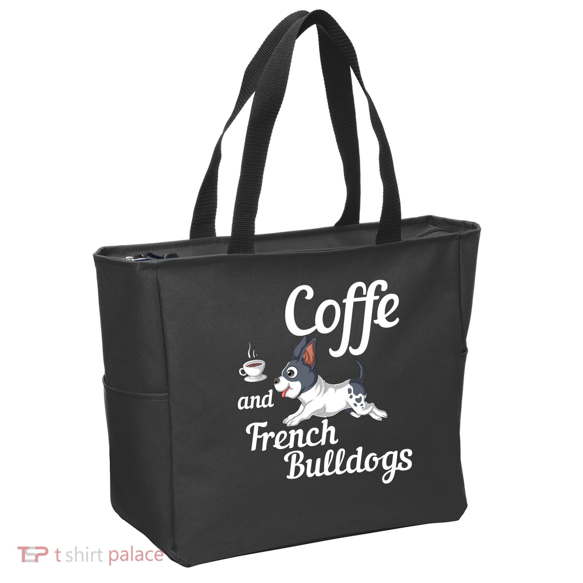 Coffee And French Bulldogs Tote Bag