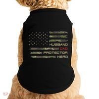 Camouflage American Flag Husband Dad Protector Hero Father Doggie Tank thumb 0