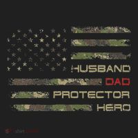 Camouflage American Flag Husband Dad Protector Hero Father Golf Towel thumb 3