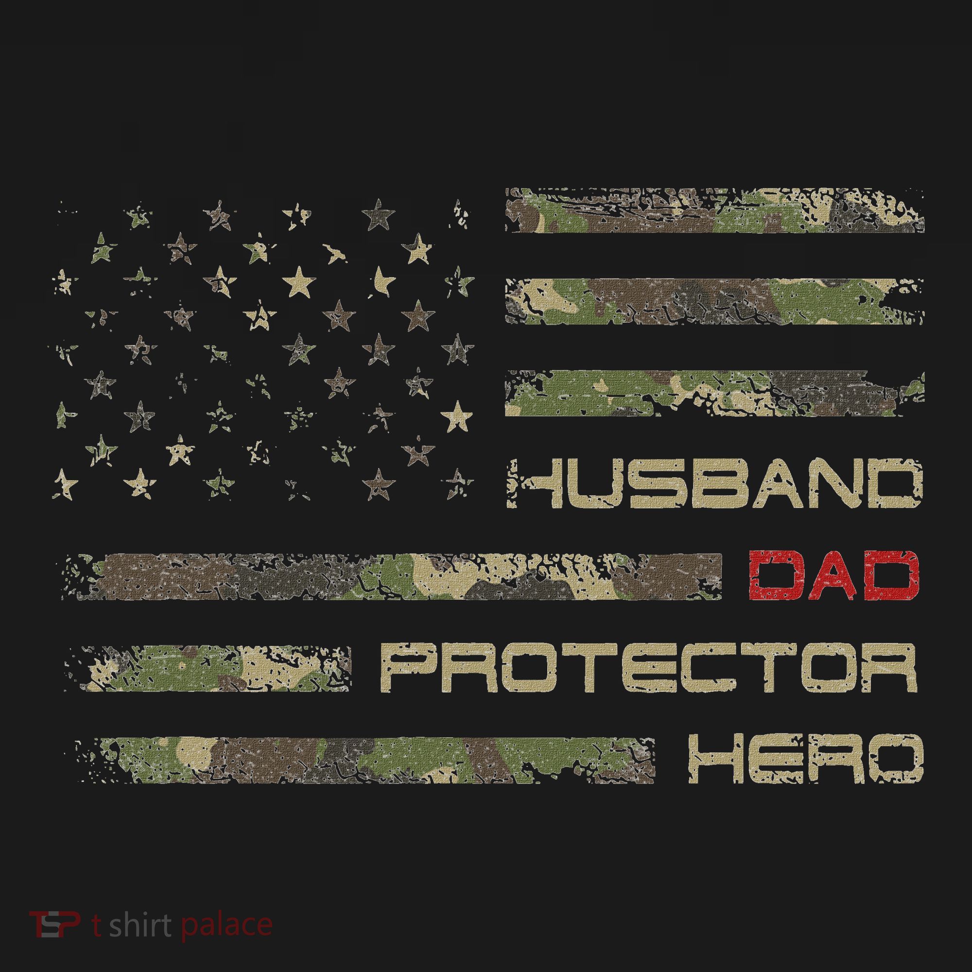 Camouflage American Flag Husband Dad Protector Hero Father Visor
