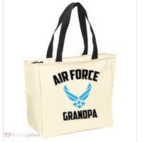 Cool Air Force Grandpa Gift Proud Us Military Veteran Gift Tote Bag thumb 2