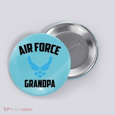 Cool Air Force Grandpa Gift Proud Us Military Veteran Gift Button