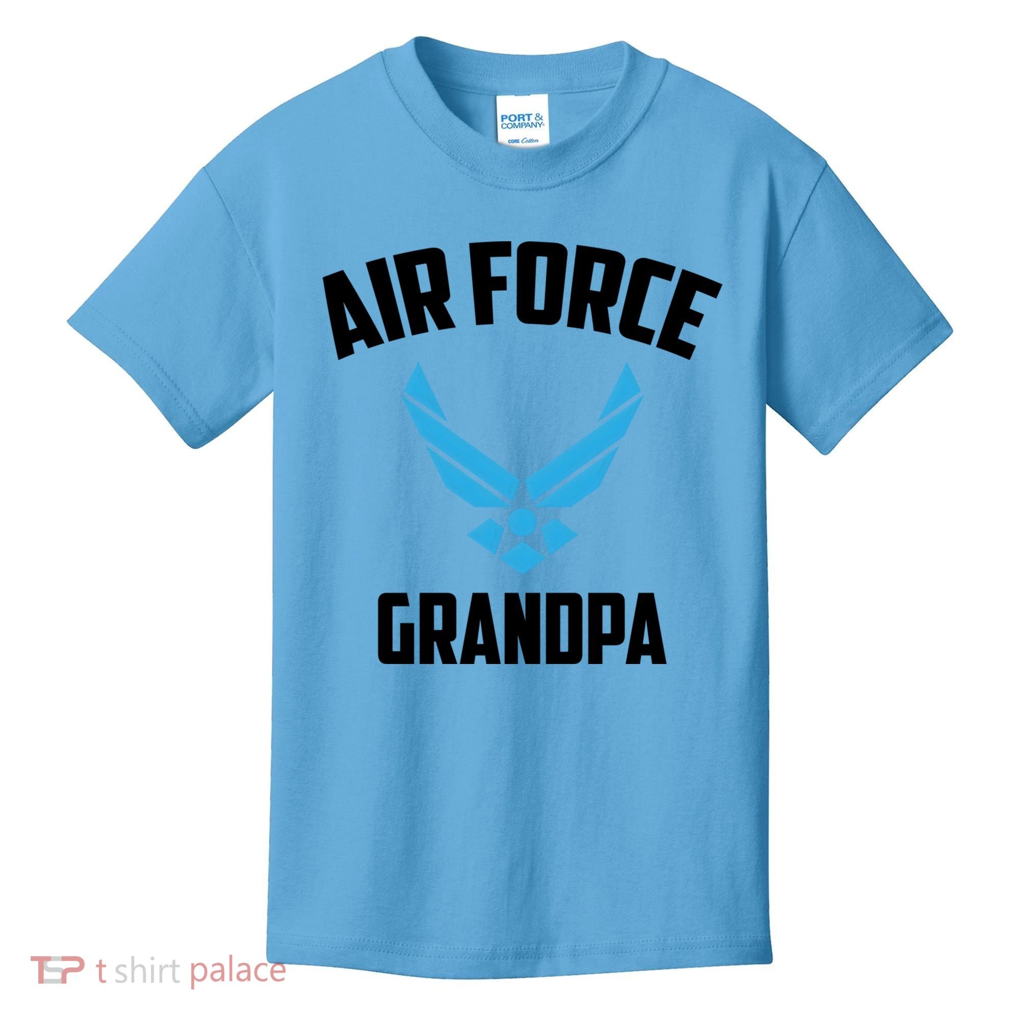 Cool Air Force Grandpa Gift Proud Us Military Veteran Gift Kids T-Shirt