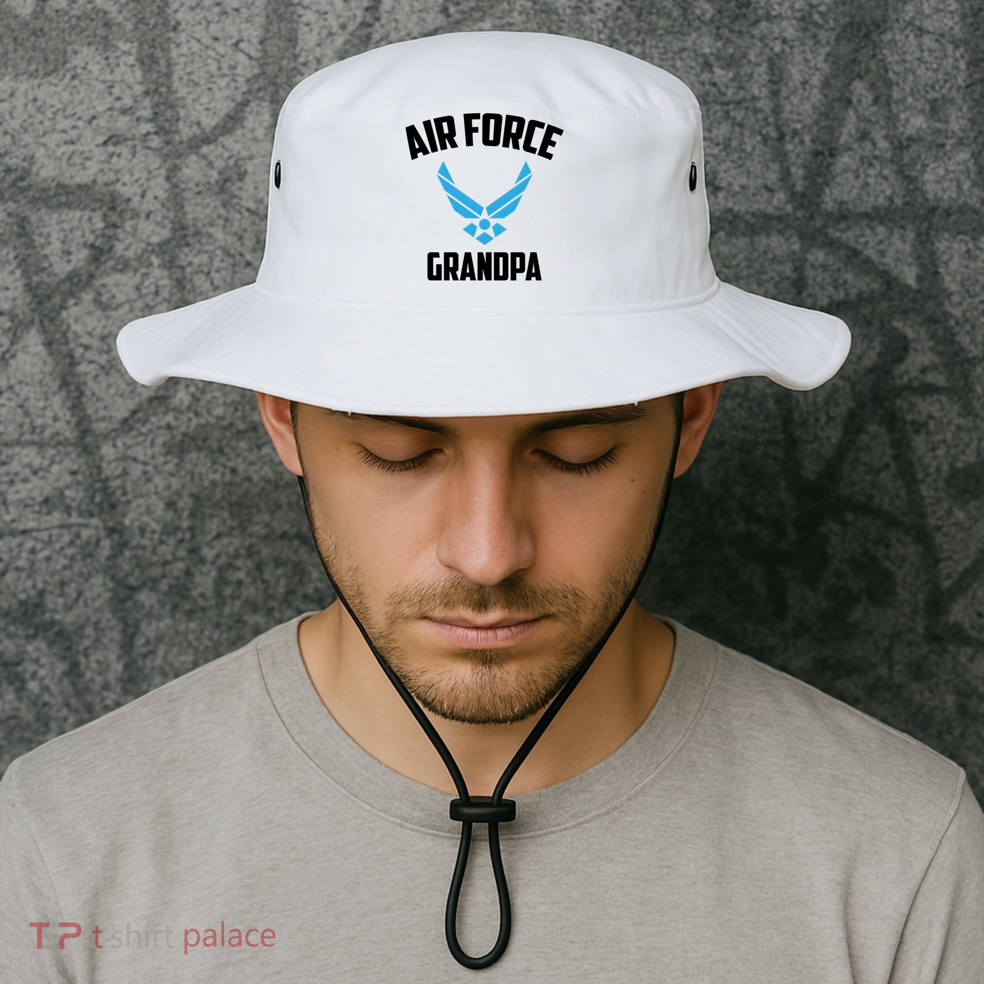 Cool Air Force Grandpa Gift Proud Us Military Veteran Gift Bucket Hat