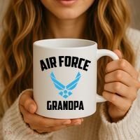 Cool Air Force Grandpa Gift Proud Us Military Veteran Gift Coffee Mug thumb 3