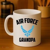 Cool Air Force Grandpa Gift Proud Us Military Veteran Gift Coffee Mug thumb 4