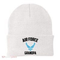 Cool Air Force Grandpa Gift Proud Us Military Veteran Gift Beanie thumb 0