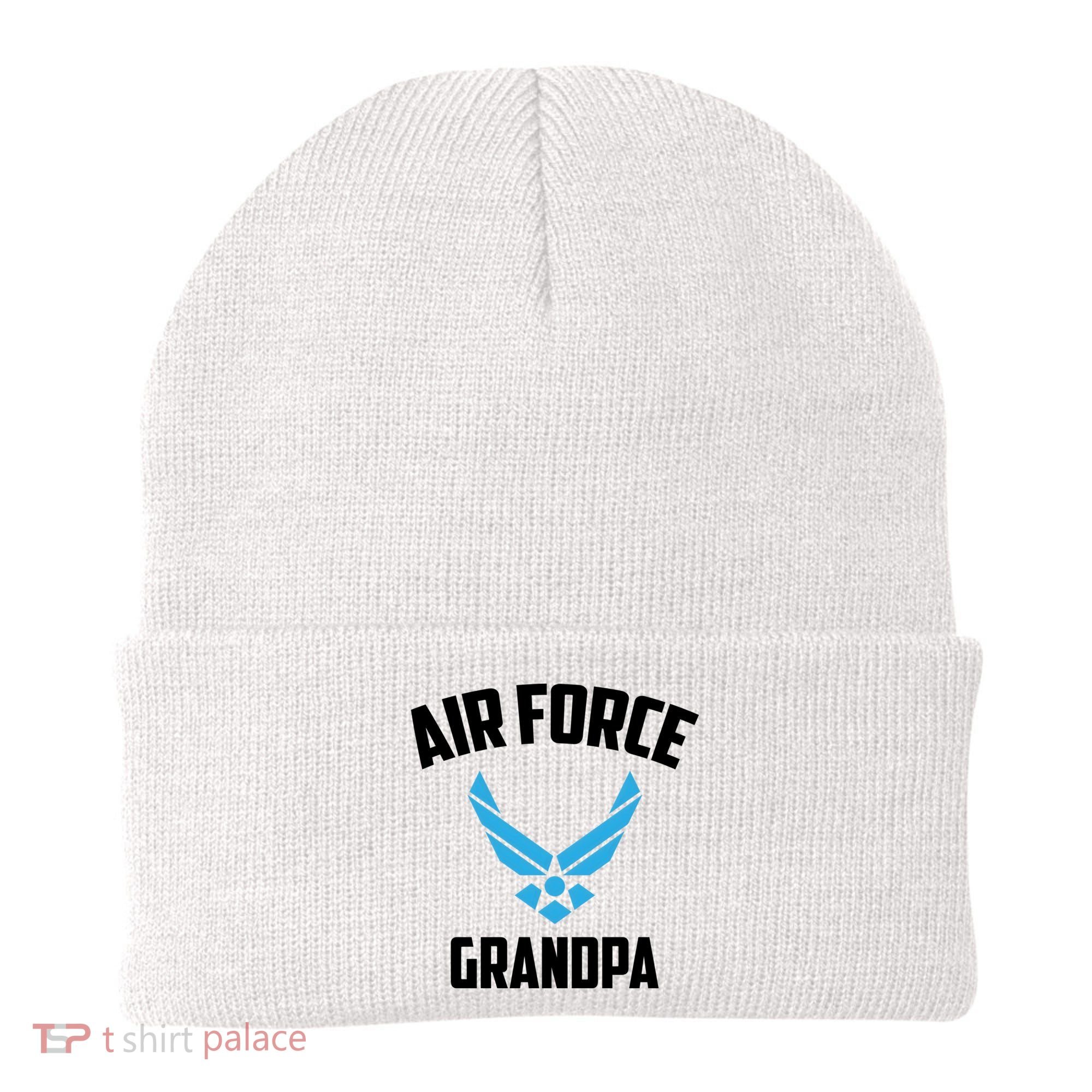 Cool Air Force Grandpa Gift Proud Us Military Veteran Gift Beanie