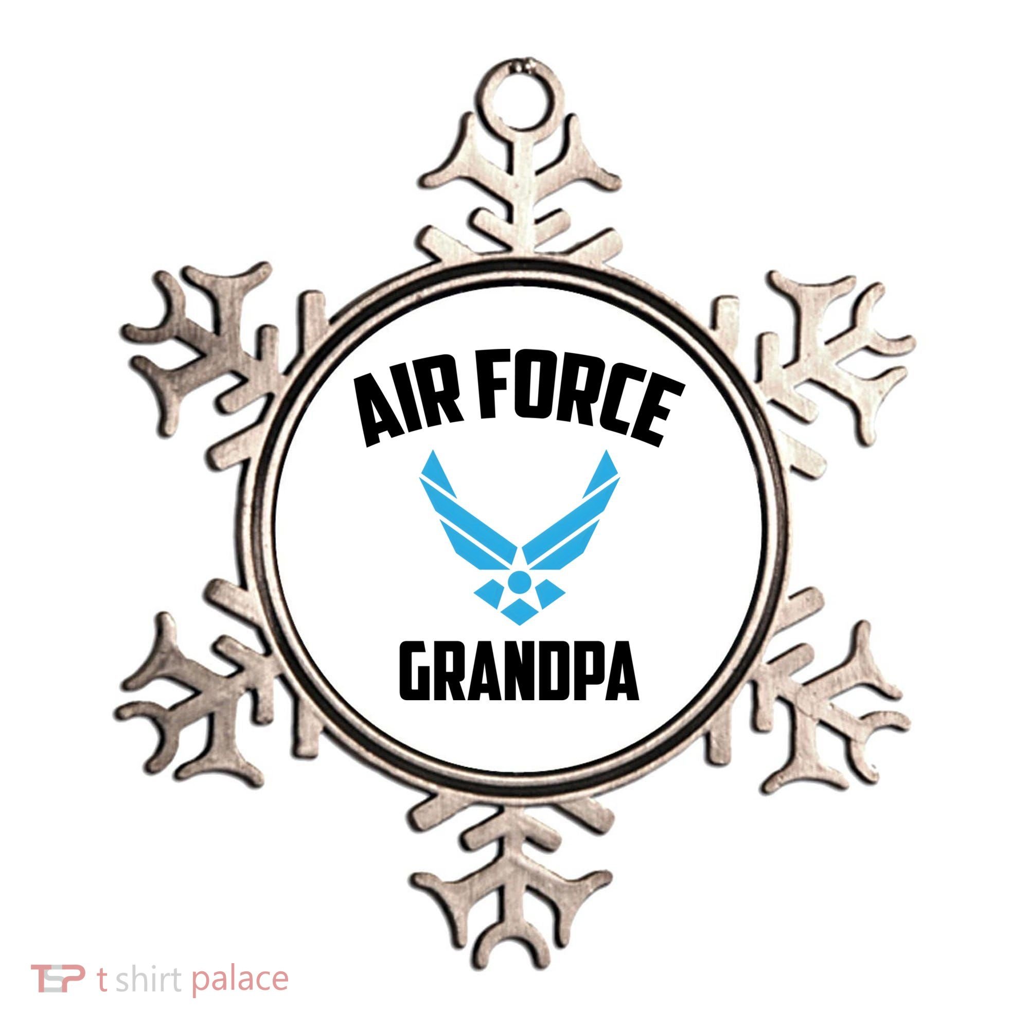 Cool Air Force Grandpa Gift Proud Us Military Veteran Gift Ornament