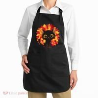 Cute Autumn Fall Black Cat Apron thumb 2