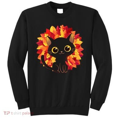 Cute Autumn Fall Black Cat Sweatshirt