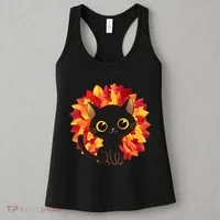 Cute Autumn Fall Black Cat Women's Tank Top thumb 3