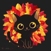 Cute Autumn Fall Black Cat Hat thumb 2