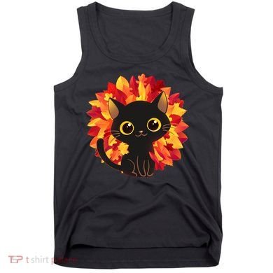 Cute Autumn Fall Black Cat Tank Top