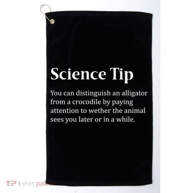 Crocodile Alligator Funny Science Tip Golf Towel