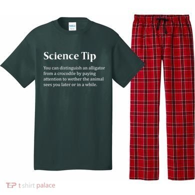 Crocodile Alligator Funny Science Tip Pajama Set
