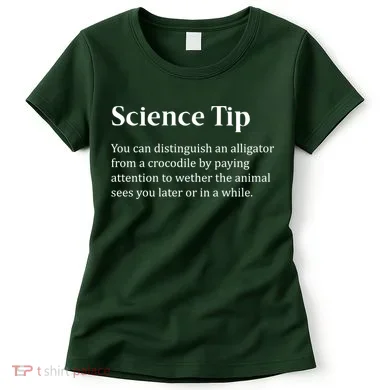 Crocodile Alligator Funny Science Tip Women's T-Shirt