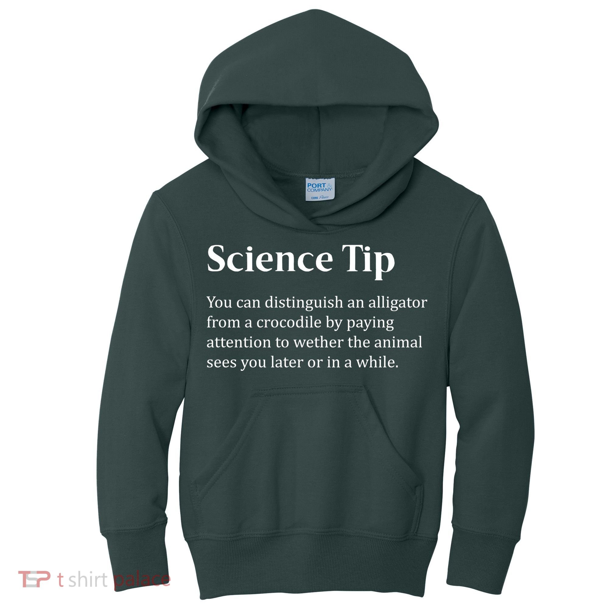 Crocodile Alligator Funny Science Tip Kids Hoodie