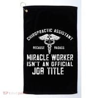Chiropractic Assistant Face Paper Chiro Chiropractor Gift Golf Towel thumb 0